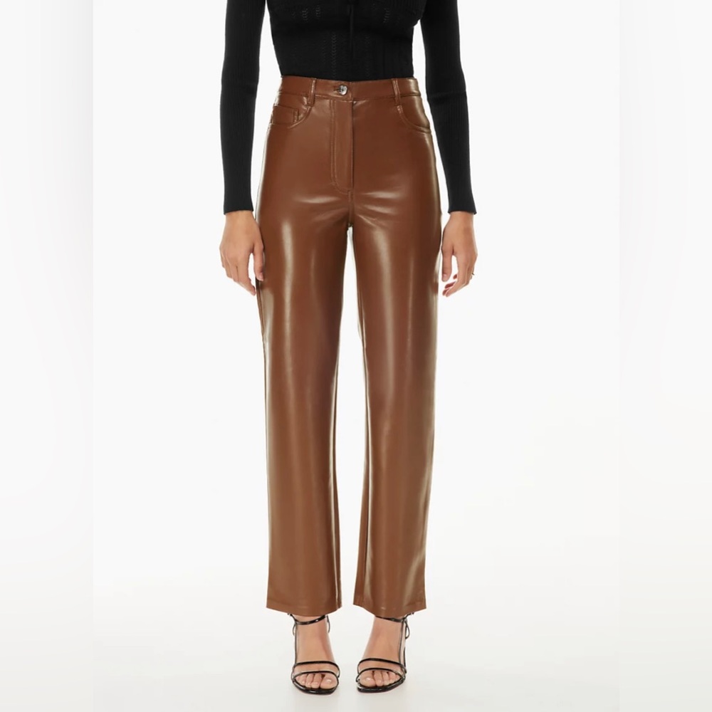 Aritzia Melina Pants in Cognac, size 0!